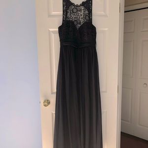 Long black wedding dress